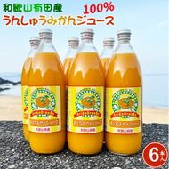 和歌山有田産100% うんしゅうみかんジュース 970ml × 6本セット_ZJ6060n