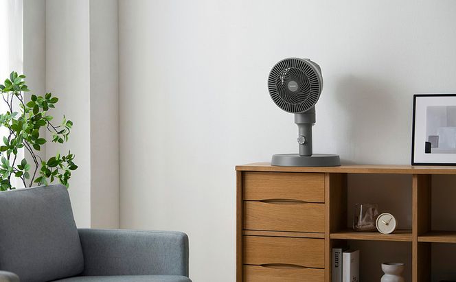 扇風機 サーキュレーター扇風機 STF-AC15EC-H ダークグレー アイリスオーヤマ リビング扇風機 左右首振り 換気 軽量 高さ調節3段階 おしゃれ お手入れ簡単 分解可能 ダイヤル式 オールシーズン対応 衣類乾燥 部屋干し 3D送風