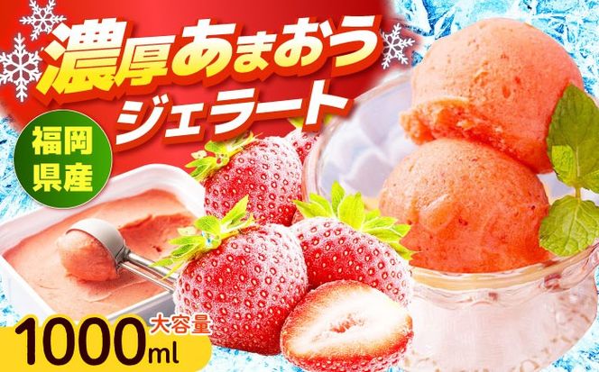 【採れたて】福岡産 濃厚 あまおう ジェラート 1000ml 《築上町》【南国フルーツ株式会社】アイス スイーツ イチゴ 苺 いちご[ABET005]