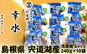 宍道湖産冷凍しじみＳサイズ（殻幅10mm～12mm）240ｇ×10袋 322032_BU003