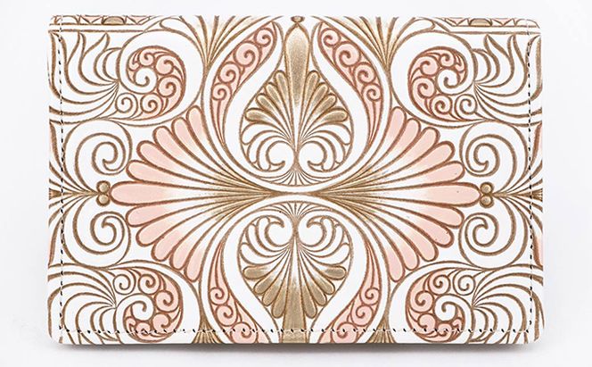 パスケース ロカイユ ベビーピンク 文庫屋大関 名刺入れ カードホルダー 名刺ケース 名刺ホルダー カード入れ 定期入れ 定期ケース 雑貨 生活雑貨 小物 革小物 革製品 本革 日用品 工芸品 東京 東京都 墨田区