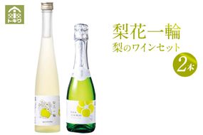 【梨のワインセット 梨花一輪 360ml×1本 梨のスパ－クリングワイン 360ml×1本】常温 梨花一輪 二十世紀梨 和梨 甘口 スパークリング 日本 ワイン お酒 洋酒 飲み比べ 母の日 父の日 記念日 贈答 ギフト おすすめ 香美町 香住 兵庫県 トキワ 15000円 16-24