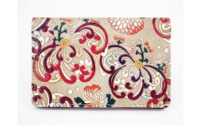 パスケース 名刺入れとしても パスカードホルダー 乱菊〈赤紫〉 文庫屋大関 名刺入れ 名刺ケース レディース 定期券入れ 定期入れ 名刺 カードケース 二つ折り 薄型 レザー 本革 革 文庫革 日本製 東京 墨田区