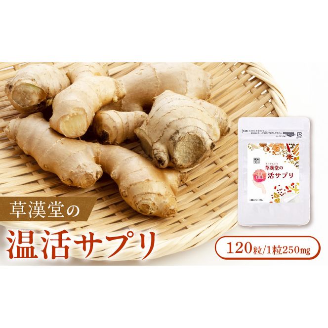 草漢堂の温活サプリ［103S08］草漢堂 温活サプリ カンキョウ末 12種類 和漢エキス 配合 乾姜 デキストリン カプセル 120粒 サプリメント サプリ 健康食品 ヘルスケア 健康 美容 温活 チャック袋 持ち運び便利 加工食品 食品 お取り寄せ 愛知県 小牧市 送料無料