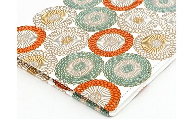 【文庫屋大関】パーソナルホルダー　笠菊＜若草＞【皮革工芸品】 民芸品 雑貨 日用品 ファイル 多用途 牛革 