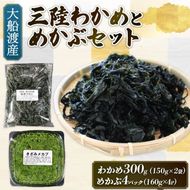 めかぶセット 塩蔵 わかめ 300g (150g×2袋) きざみめかぶ640g (160g×4) 海鮮 海藻 わかめ ワカメ 魚貝類 魚介類 みそ汁 スープ 酢の物 小分け 三陸産 岩手県 大船渡市 [shitabo014]