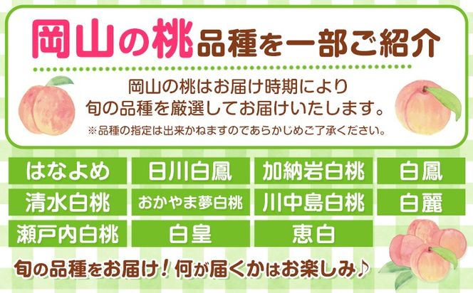 【2027年発送先行予約】岡山白桃 2種 食べ比べ 約750g(3玉)×2種 晴れの国おかやま館 (つむぐ株式会社) 《2027年7月中旬-8月下旬頃出荷》岡山県 笠岡市 フルーツ 果物 果実 桃 白桃 もも モモ【配送不可地域：離島】---H-109---