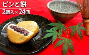 【ふるさと納税】京都・天橋立で大人気 ピンと餅 2個入×24個 和菓子 生菓子 お菓子 和スイーツ スイーツ おやつ お茶菓子 お茶うけ もち菓子 まんじゅう 饅頭 