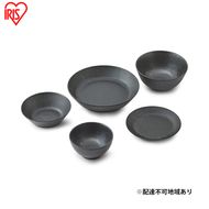 食器 5点セット MNW-5S ブラック 電子レンジ 食洗器対応 磁器 新生活 アイリスオーヤマ 食器セット 