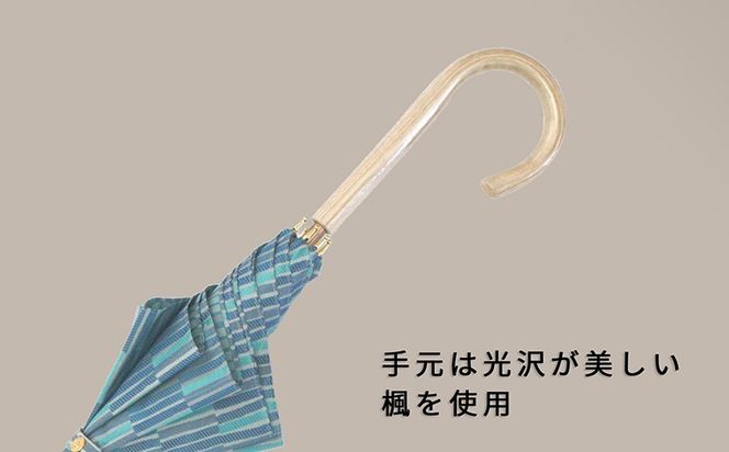 CB009　【槙田商店】晴雨兼用長傘　ノルディック　小枝　ブルー
