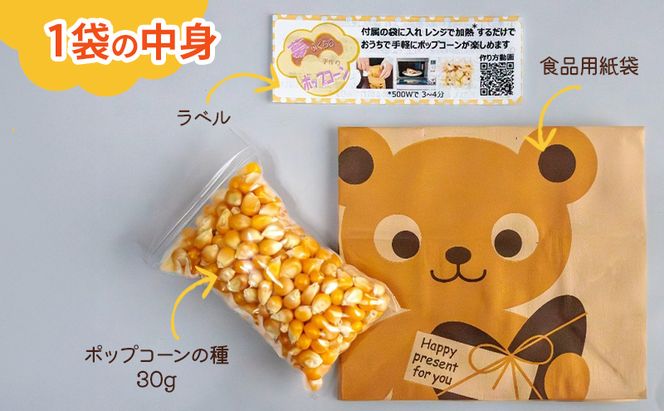 レンジで作れるポップコーン　3袋入り　ポップコーン　種　簡単　手作り　おやつ　食育