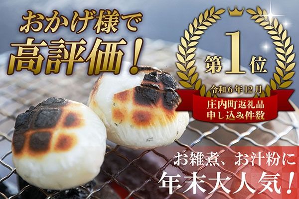【R9.3月発送】庄内町産 杵つき餅 380g×1袋 『特別栽培米 でわのもち』使用 先行受付 柔らかく よく伸びる 梅木もち屋 個包装 小さめ 自家栽培 でわのもち ヨーグルト農法 杵つき 丸もち お餅 丸餅 餅【入金期限：2027年3月15日】