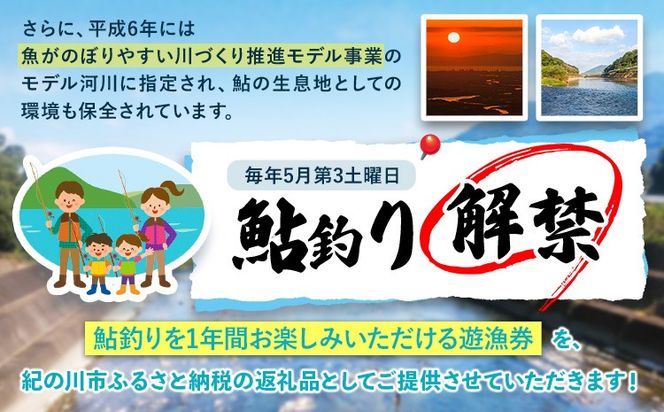 紀ノ川漁業協同組合鮎遊漁証 鮎入漁券 年間 2022年分 体験型返礼品 コト消費 釣り 鮎 あゆ アユ 遊漁券 入漁券 《7月上旬-8月末頃出荷》 紀ノ川漁業協同組合 和歌山県 紀の川市 送料無料---iwsk_gkkayuckt_af7_22_40000_1d---