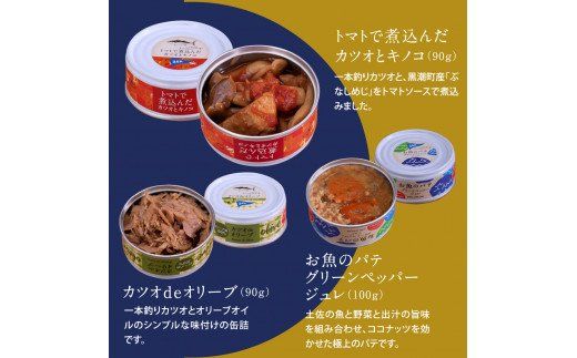 RHT023　グルメ缶詰12缶セット〈黒潮町共通返礼品〉防災 故郷納税 缶詰 食べくらべ 詰め合わせ 魚 国産