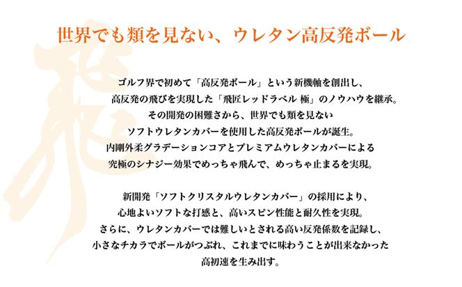 ワークスゴルフ「飛匠めっちゃソフト」ホワイト ゴルフボール