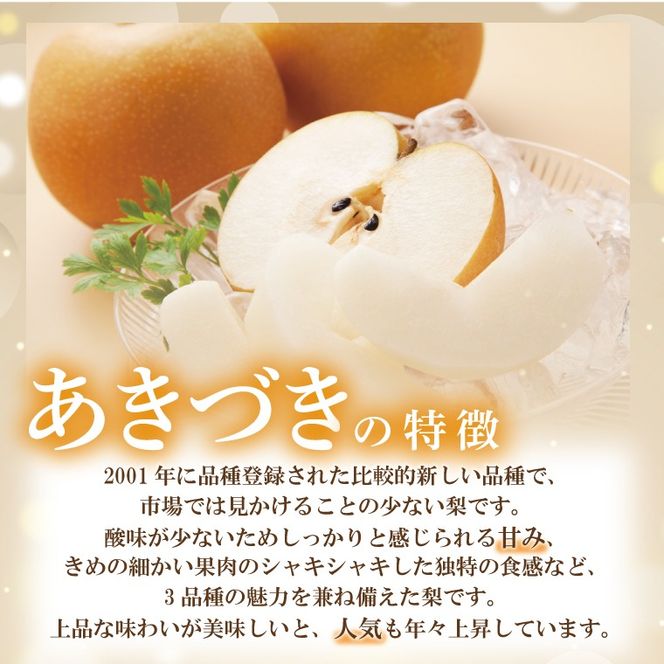 【先行予約】【数量限定】あい farm の梨 あきづき3kg (4～8玉) | 9月上旬より順次発送 梨 なし フルーツ 果物 新鮮 旬 梨園 益子町産 (DQ012)