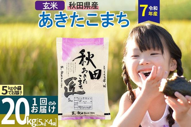 【玄米】＜令和7年産＞ 秋田県産 あきたこまち 20kg (5kg×4袋) 20キロ お米 匠 [サンファーム西木 玄米 あきたこまち ごはん 米 お米]|02_snk-020801s