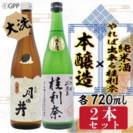 純米酒 やれば出来る桂利奈 720ml 本醸造 720ml 2本 セット ガルパン コラボ ガールズ＆パンツァー 月の井 大洗 地酒 日本酒 茨城