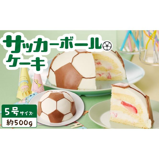 【いちごのバースデーケーキ】サッカーボールケーキ［125L03］