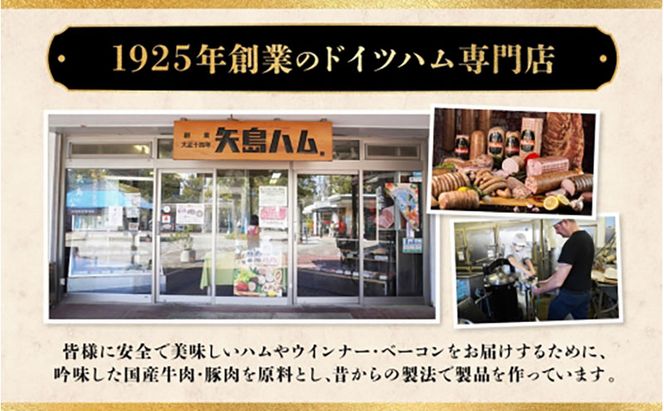 矢島ハム 贅沢グルメ セット 6種 ハム ベーコン セット ドイツブロック  国産 牛肉  豚肉 手作り ハム ソーセージ 詰め合わせ こだわり 加工品 ギフト  お中元 お歳暮 贈り物 株式会社 矢島ハム  神奈川県 茅ヶ崎市