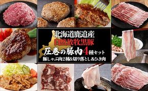十勝鹿追町産　自然放牧黒豚　圧巻の豚肉　しゃぶしゃぶ肉と切り落とし＆ひき肉のセット （2100ｇ）定期便12回 SKN016