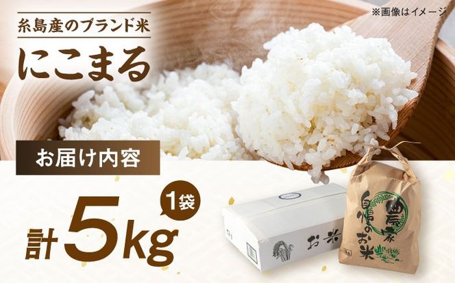 【令和7年産】【スピード発送】 にこまる 玄米品質1等米 白米 5kg 糸島市産 糸島市 / 糸島の恵み コメ こめ ご飯[AGR001]