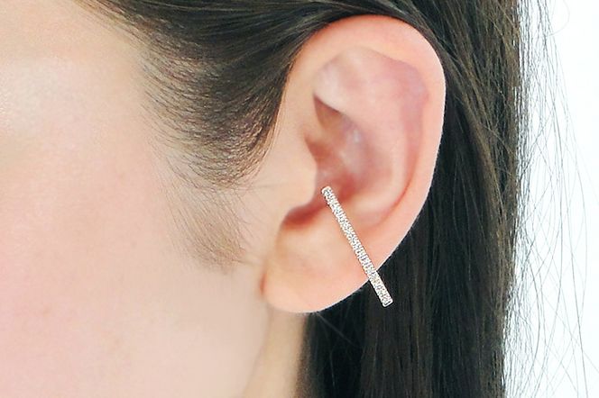 K10YG 0.15ct ダイヤモンド イヤーカフ【片耳用】 EmP0033-10Y SWCJ005-yg