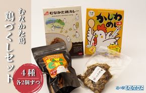 むなかた鶏　鶏づくしセット（計1.3kg）【道の駅むなかた】_HA1837