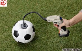 充電式エアコンプレッサ10.8V JAC10TC サンドベージュ 電動空気入れ エアーコンプレッサー 小型 10.8V 充電式 コードレス  アイリスオーヤマ Type-C充電 バッテリー 自転車 自動車 バイク タイヤ ロードバイク ボール 空気入れ 軽量