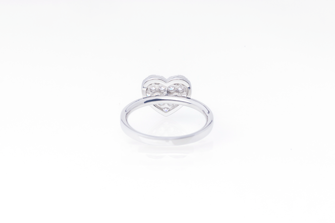 ダイヤモンド リング フラットハートL 0.5ct プラチナ 指輪 リング ジュエリー ダイヤ PT 山梨 H-4819PT SWCI006-pt