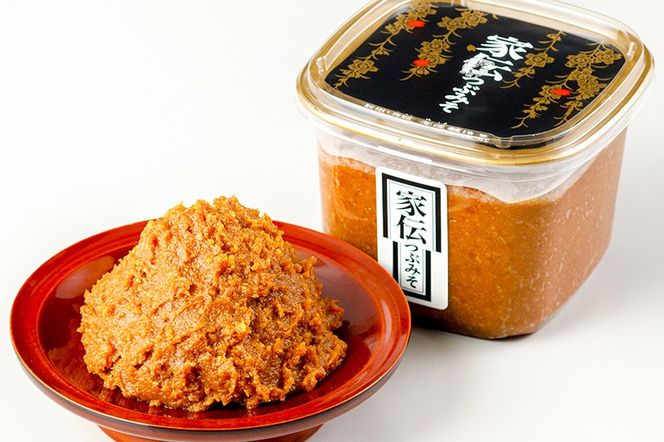 安藤醸造「家伝」つぶみそ 800g×4ヶ箱入【味噌汁 みそ セット 秋田県 角館 無添加 天然醸造】|02_adj-090401