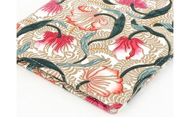 【文庫屋大関】パーソナルホルダー　ノースガーデン＜コーラル＞【皮革工芸品】 民芸品 雑貨 日用品 文房具 革小物 牛革 ファイル ケース 