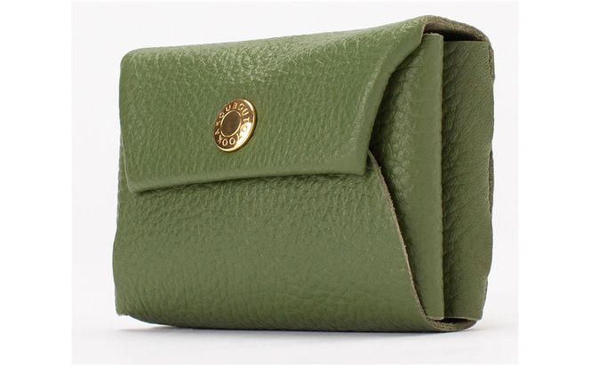 豊岡工房 牛革 縫わない財布（4231）オリーブ / ミニ財布 コンパクトサイズ 丈夫 耐久性 柔らかい シュリンク牛革 メンズ レディース 財布 さいふ サイフ 国産 日本製 小田清株式会社