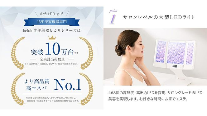 【ギフト対応】 美ルル ヒカリシャイン フォトフェイシャル 美顔器 プレゼント 光 美容器 サロン 光エステ LED ライト エイジングケア ニキビケア 光美顔器[DD95-NT]