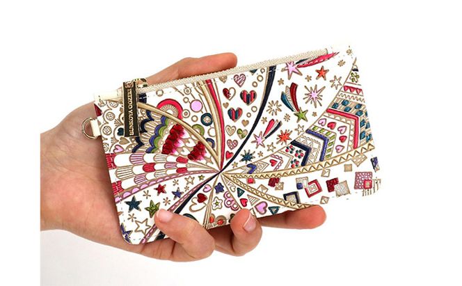 【文庫屋大関】すっきりカードケース　グロッシーハート【皮革工芸品】 ファッション小物 雑貨 フラグメントケース 小銭入れ付き 収納 スマート 日本製 