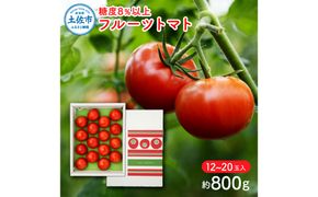 【先行予約】フルーツトマト（約800グラム） 12～20玉入り 糖度8度以上 〈2027年1月下旬から順次発送〉フルーツトマト ふるーつとまと とまと トマト 甘い 濃厚 美味しい 箱入り 野菜 料理 サラダ お取り寄せグルメ 高知県 土佐市【ファーム輝】 [BQBM002]