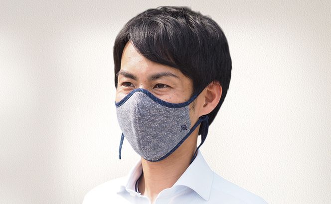 マスク 侍マスク ＜青嵐(あおあらし)＞ 青色系 3枚 セット Lサイズ