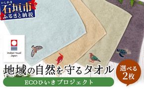 【4種のうちお好きな2枚をお届け!】地域の自然を守るタオル 選べる2枚セット｜沖縄 石垣 今治 タオル ハンカチ 自然保護 オーガニック 草木染｜　KB-184-1