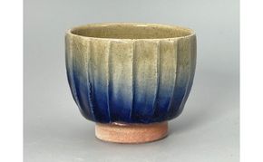 虫明焼 釉彩面取ぐい呑(黒井博史 作) 工芸品 食器 酒器 ぐい呑