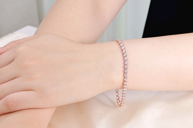 K18PG【5.0ct】ダイヤモンド テニス ブレスレット  CSBL00036-18P SWAV091-b