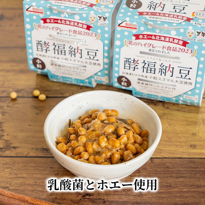 2ヵ月連続お届け「なかいさんちの手造り納豆」酵福納豆(40g×3パック) 計8個 
