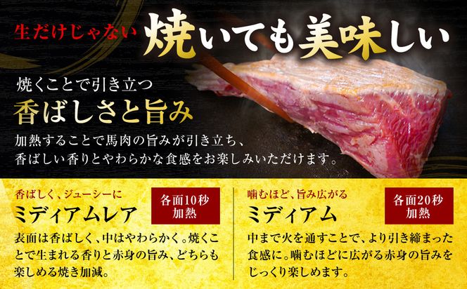国産 馬肉 赤身 200g お肉 馬 馬焼き レア 冷凍 新感覚 特殊加工 熟成 加熱加工 低温調理 熊本県 八代市