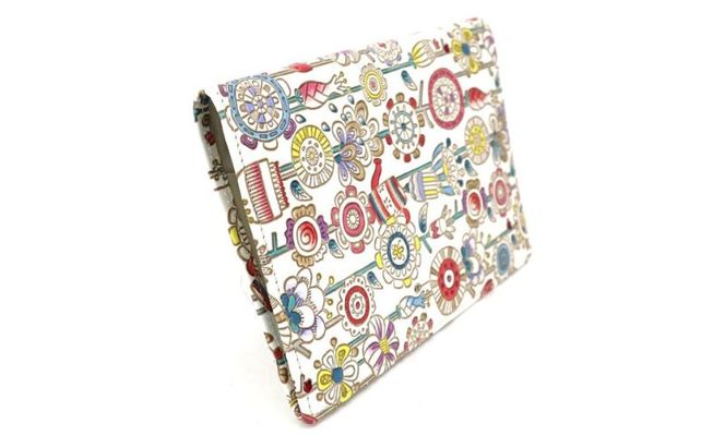 【文庫屋大関】パーソナルホルダー　ガーデン【皮革工芸品】 民芸品 雑貨 日用品 文房具 革小物 革製品 ファイル ケース 