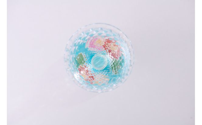 ペアフリーグラス小（格子）山茶花 172111_CY6003