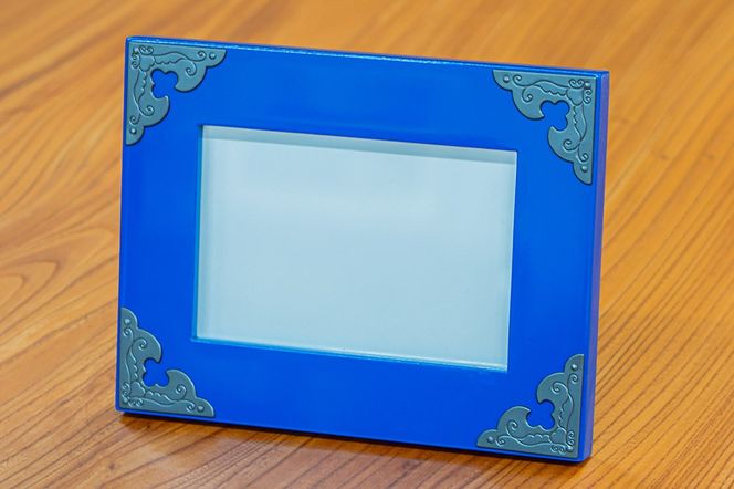 仙台箪笥 フォトスタンド 藍色漆塗り 小型 高級 工芸品 伝統 写真立て|06_kyk-790601