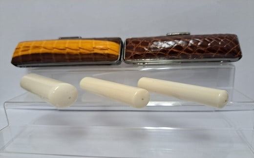 高級芯持ち本象牙印鑑　3本セット（12.0ｍｍ／13.5ｍｍ／16.5ｍｍ）（ワニまたはカメケース・桐箱ケース付き）はんこ ハンコ 実印 銀行印 認印 オーダー