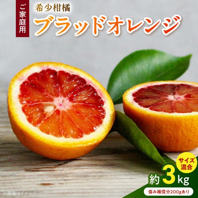 AB7372_Y_【直営限定】《先行予約・2027年3月発送》希少柑橘 ご家庭用 ブラッドオレンジ　サイズ混合/ご家庭用/3kg(傷み補償200g)　