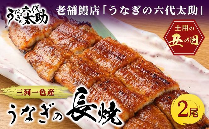 【2026年丑の日】老舗鰻店「うなぎの六代太助」 三河一色産 うなぎの長焼 2尾（7月20日～7月25日お届け）※納期指定不可