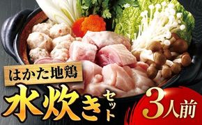はかた地鶏水炊きセット 3人前 糸島市 / ヒサダヤフーズ 鍋 水炊き [AIA074] 鍋 水炊き 地どり はかた地どり 博多 郷土料理 水炊きセット 自家製 スープ