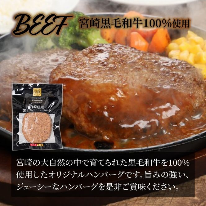 宮崎県産黒毛和牛100%ハンバーグ(20個/冷凍) K16_0161